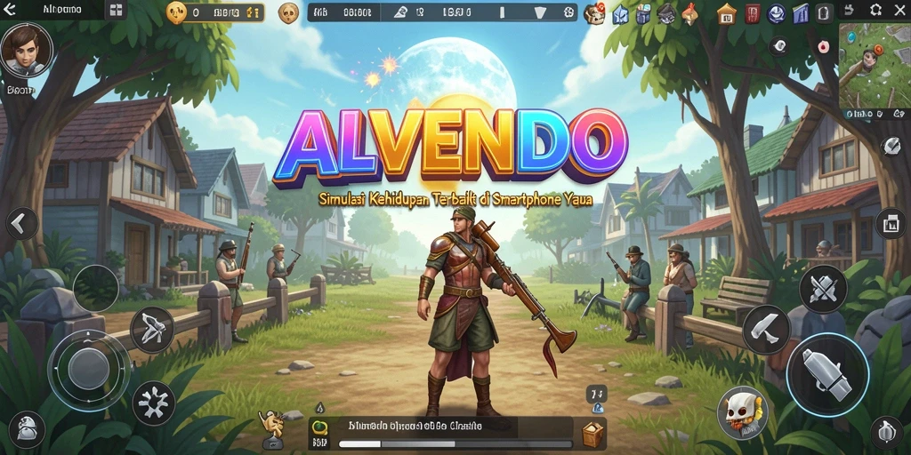 Tampilan gameplay ALVENDO memperlihatkan interaksi karakter yang mendalam.