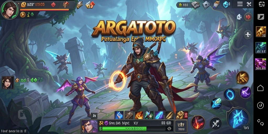 Tampilan gameplay ARGATOTO dengan petualangan MMO yang seru.