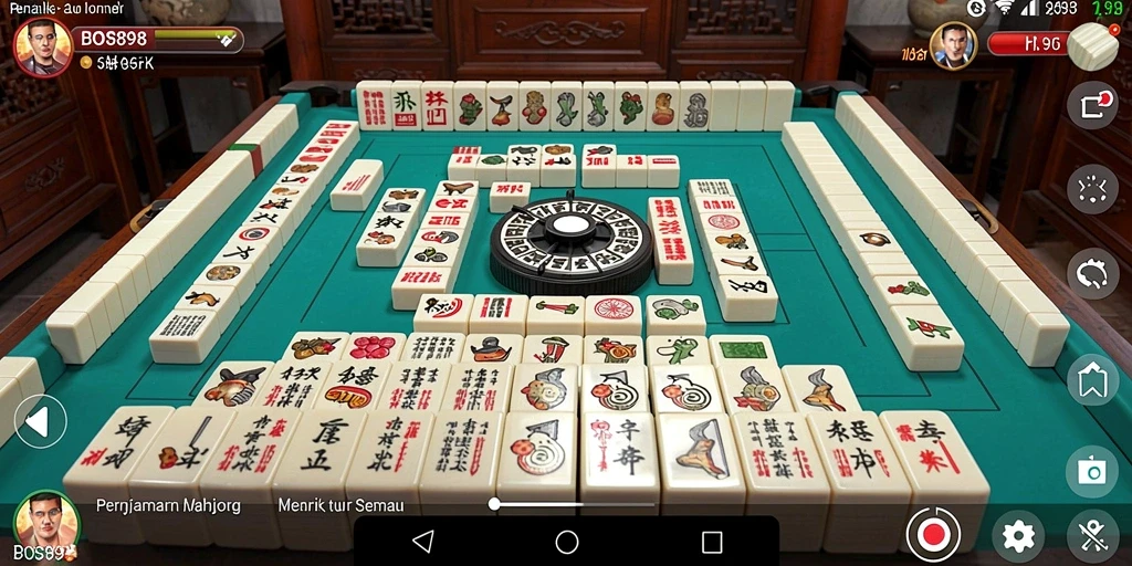 Screenshot gameplay BOS898 dengan tampilan Mahjong yang menarik.