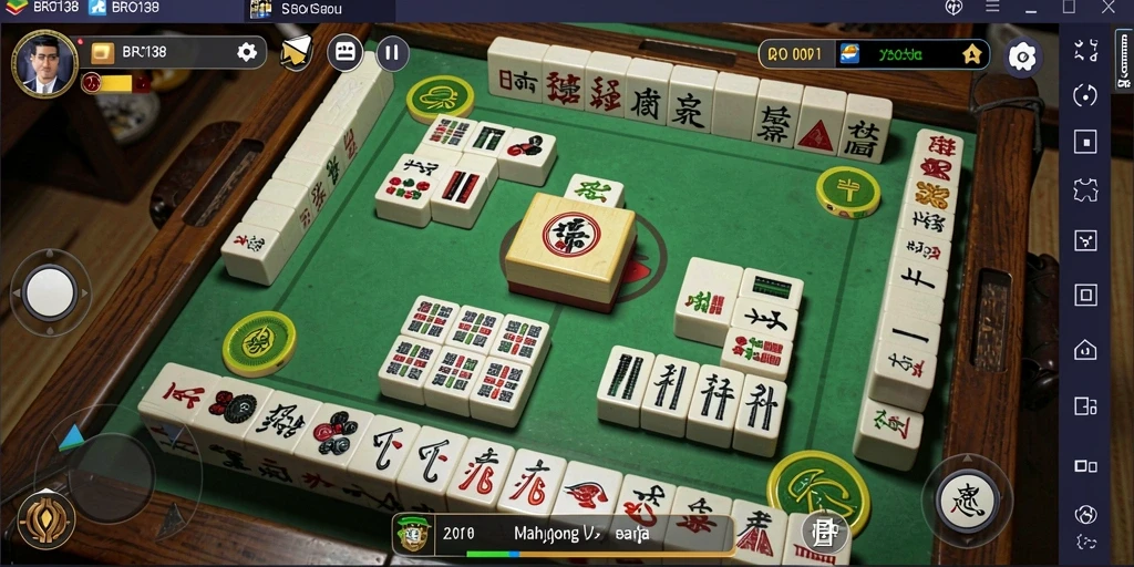 Tampilan gameplay Mahjong yang seru di BRO138