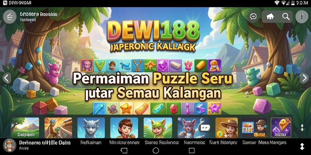 Gameplay seru dalam DEWI188, tantangan puzzle yang menghibur.