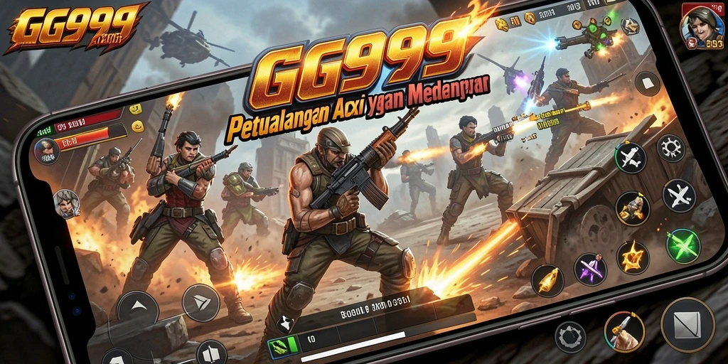 Tampilan gameplay GG999 yang penuh aksi dan menegangkan.